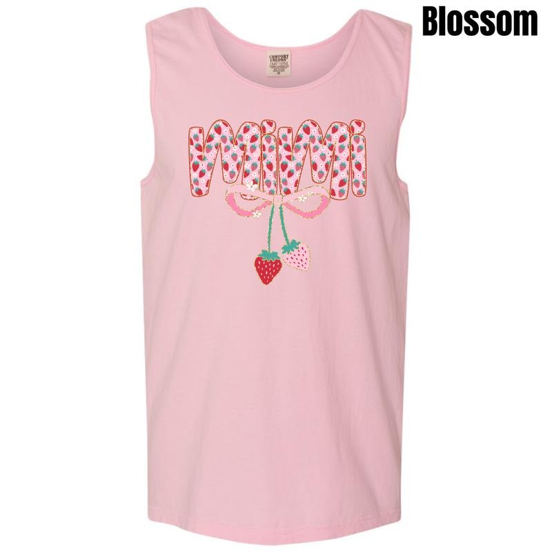 Tank Top - Mimi Strawberry Coquette Comfort Colors Tank Top 'NLB' T-Shirts, Hoodie, Sweatshirt | WearSparks.com