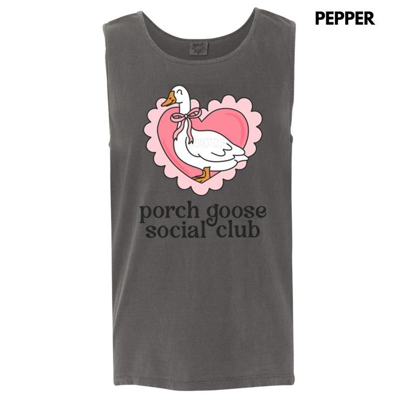 Tank Top - Porch Goose Social Club Comfort Colors Tank Top T-Shirts, Hoodie, Sweatshirt | WearSparks.com