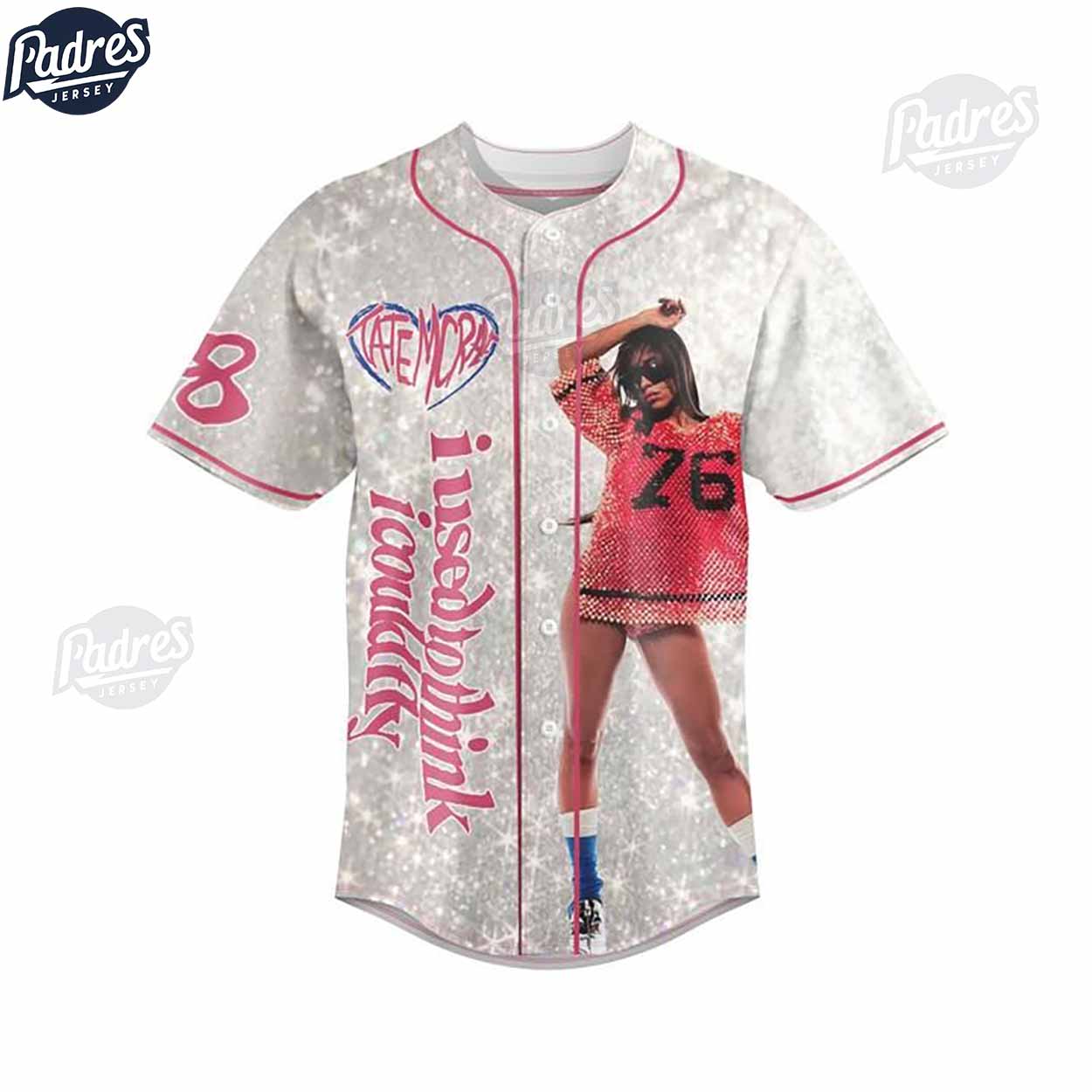 Tate McRae Think Later World Tour 2024 Baseball Jersey Outfit - Padres Jersey Oasis: Elevate Your Baseball Style Game