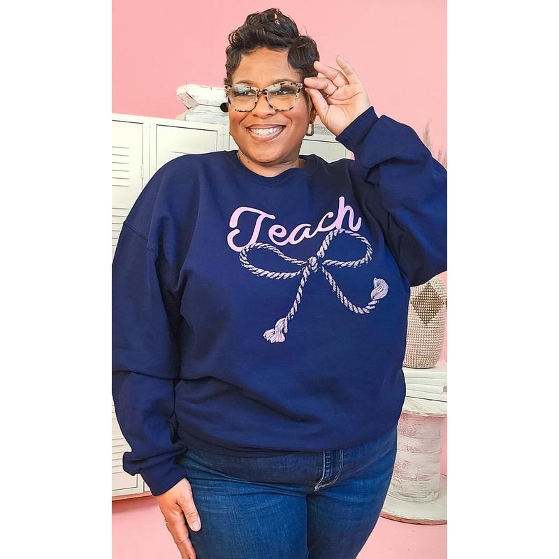 Teach Rope Bow Sweatshirt