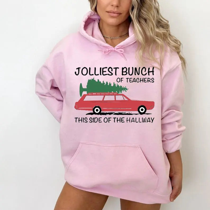 Teacher Christmas Shirt, Jolliest Bunch Of Teacher, Matching Teacher Shirts, Holiday Teacher Shirt, Funny Teacher, Unisex Shirt, Gift For Him, Gift For Her