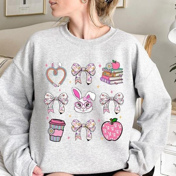 Teacher Easter sweatshirt, easter teacher sweatshirt elementary teacher easter sweatshirt preschool easter teacher sweatshirt teacher easter