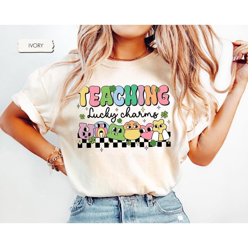 Teacher St.Patrick's Day Shirt, Teaching Lucky Charms Shirt, Lucky Teacher Shirt, St Patty Day Shirt for Women, Irish Teacher, Teacher Gift