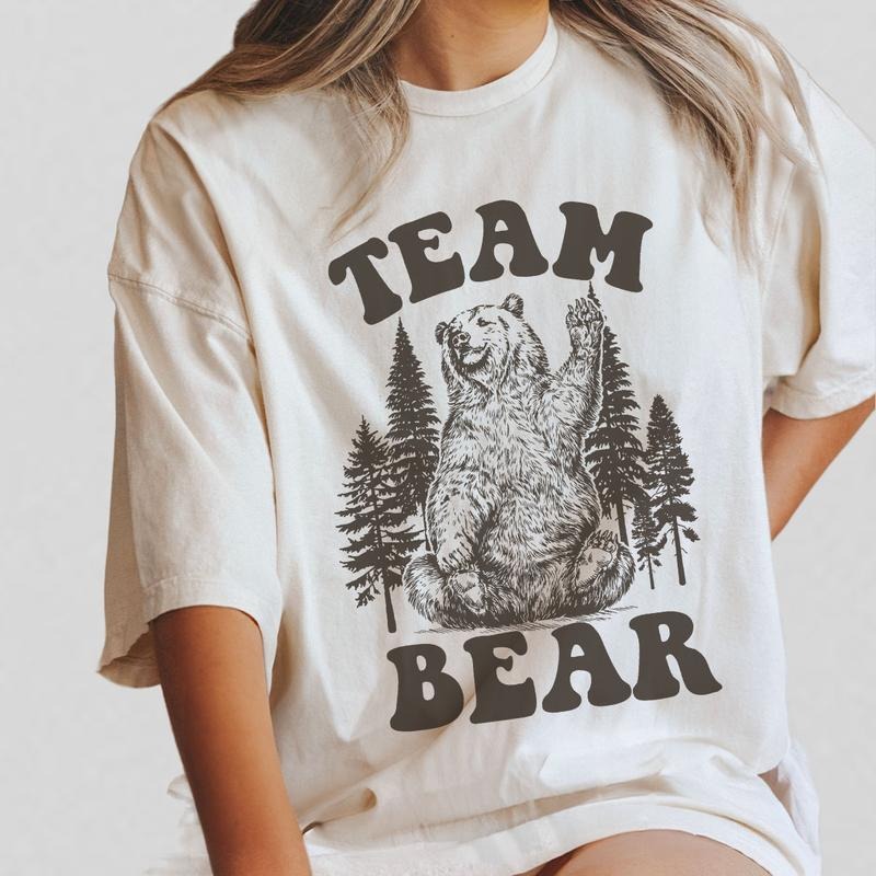 Team Bear Comfort Women Shirt, I Choose the Bear Shirt, Man vs Bear Shirt, Team Bear T-Shirt, Funny Feminist Shirt, Womens Rights Shirt, Summer Women Shirt, Funny Quote Shirt, Nature T-Shirt, Bear Women Top
