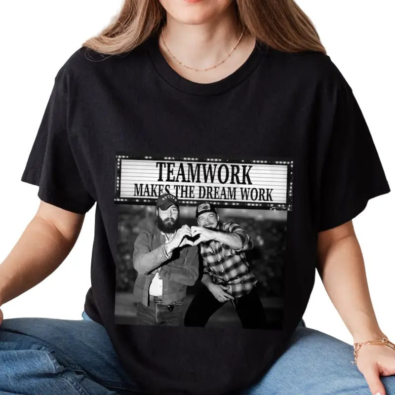 Teamwork Makes Womens Trendy Shirt, Post Morgan Country Music, Band Tee, Gift for Her, Graphic Tee
