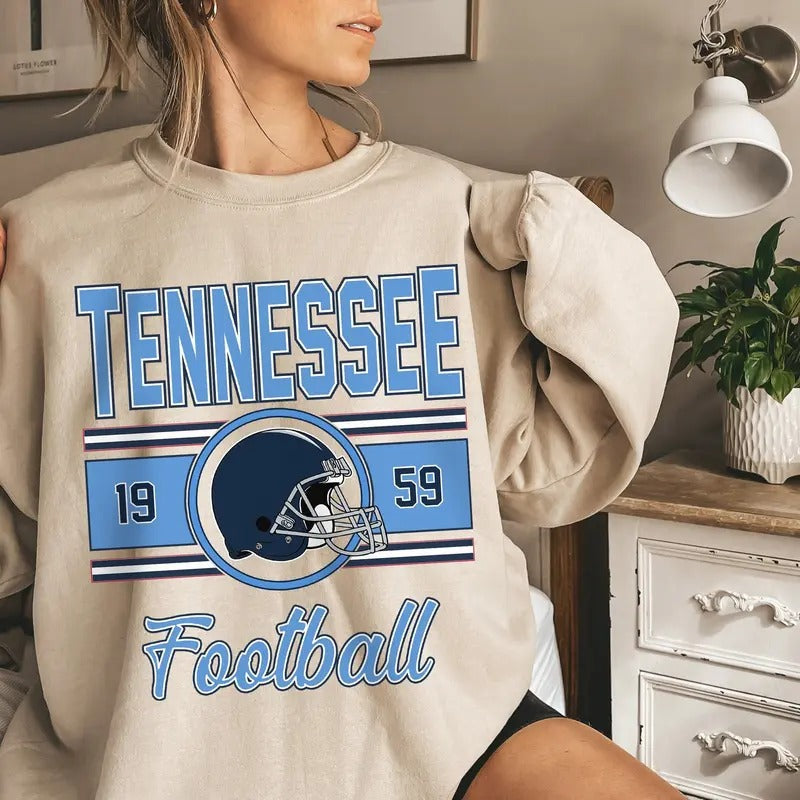 Tennessee Vintage Sweatshirt, Classic Tennessee Football Sweater, Tennessee Football Crewneck, Tennessee Football...