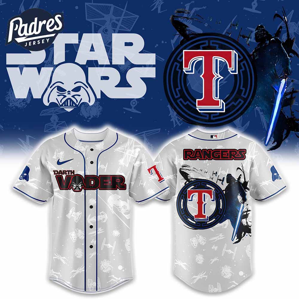 Texas Rangers MLB x Darth Vader Is Anakin Baseball Jersey - Padres Jersey Oasis: Elevate Your Baseball Style Game
