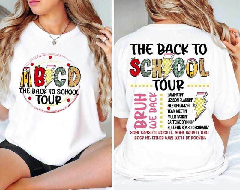 The Back To School Tour Shirt,ABCD Teacher Shirt,Teacher Gift, Back To School,First Day Of School Teacher Shirt