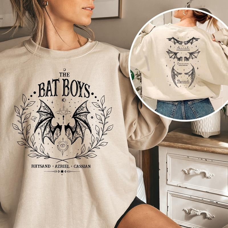 The Bat Boys Hoodie, Vintage Acotar Bookish Sweatshirt, The Night Court Illyrians, A Court of Thorn and Roses Rhysand Cassian Azriel