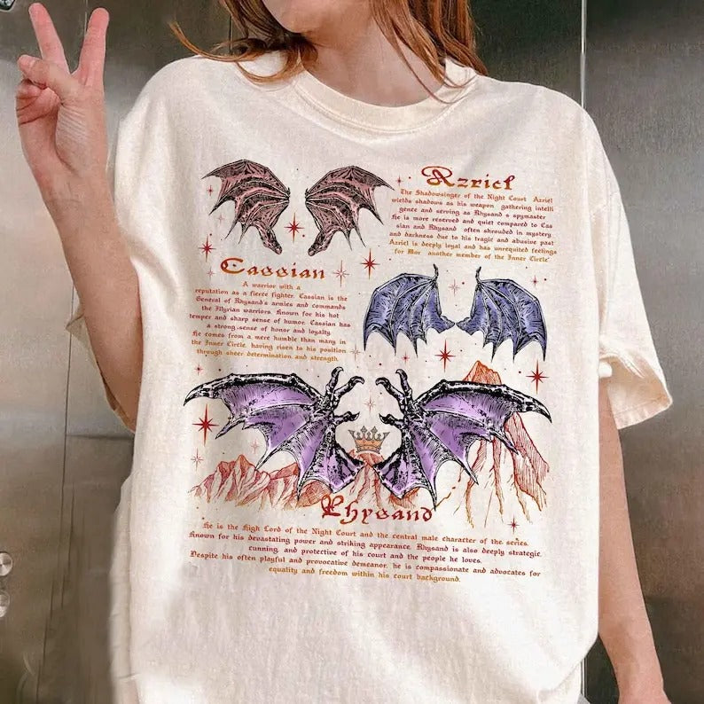 The Bat Boys Shirt, Vintage Acotar Bookish Shirt, Acotar Rhysand Cassian Azriel Shirt, Acotar the Night Court Illyrians Shirt,Rhysand Acotar, Women