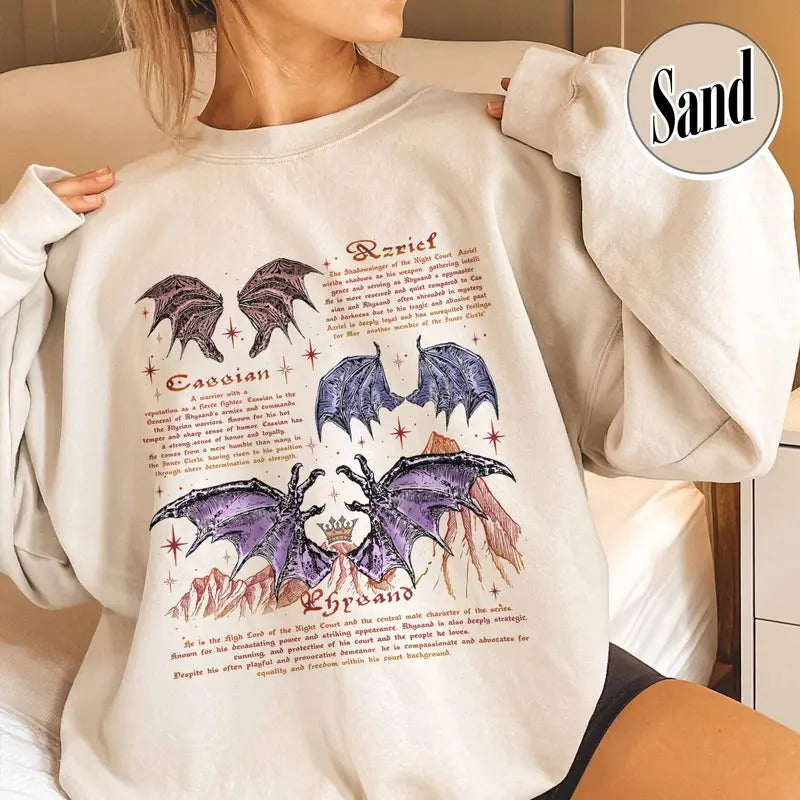The Bat Boys Sweatshirt, Vintage Acotar Bookish Sweatshirt, Acotar Rhysand Cassian Azriel Sweatshirt, Acotar the Night Court Illyrians Sweatshirt, Rhysand Acotar