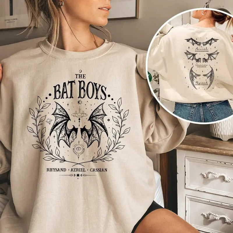 The Bat Boys Sweatshirt, Vintage Acotar Bookish Sweatshirt, The Night Court Illyrians, A Court of Thorn and Roses Rhysand Cassian Azriel