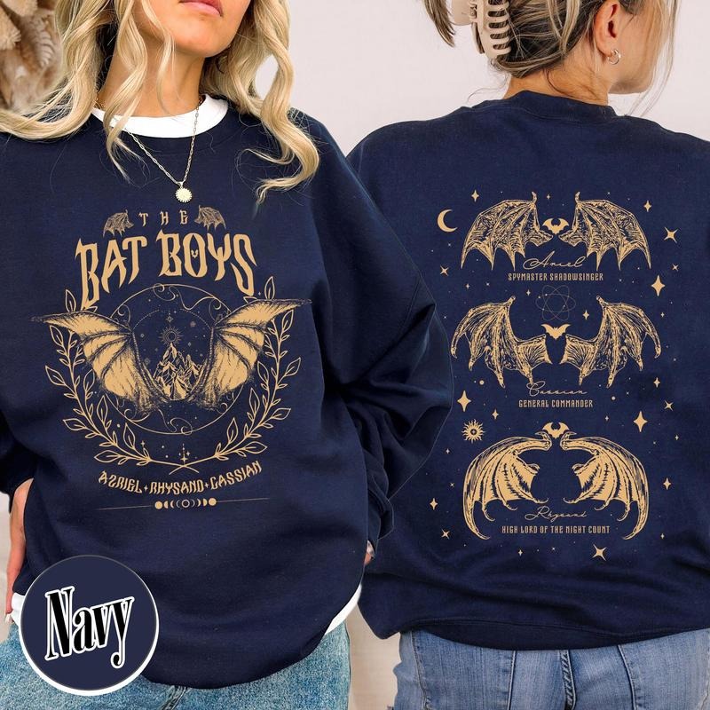 The Bat Boys Sweatshirt, the Bat Boys the Night Court Acotar Sweatshirt, Acotar the Bat Boys, Acotar Shirt Azriel, Acotar Sweatshirt Azriel