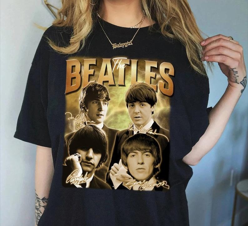 The Beatles Shirt, Vintage 90s Shirt, Beatles T-shirt, Rock and Roll Shirt, Retro T-Shirt, 70s Rock Shirt Great Gift Ideas For Men Women