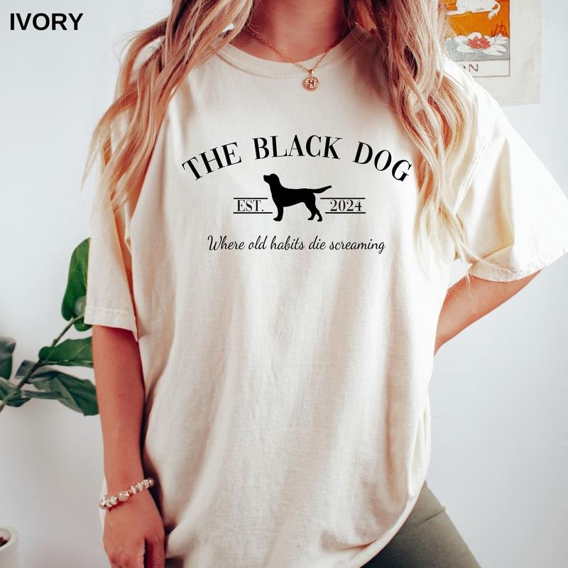 The Black Dog Shirt - Unisex Tortured Poets Shirt - New Album Shirt - Fan Shirt - Trend Shirt - Gift For Birthday