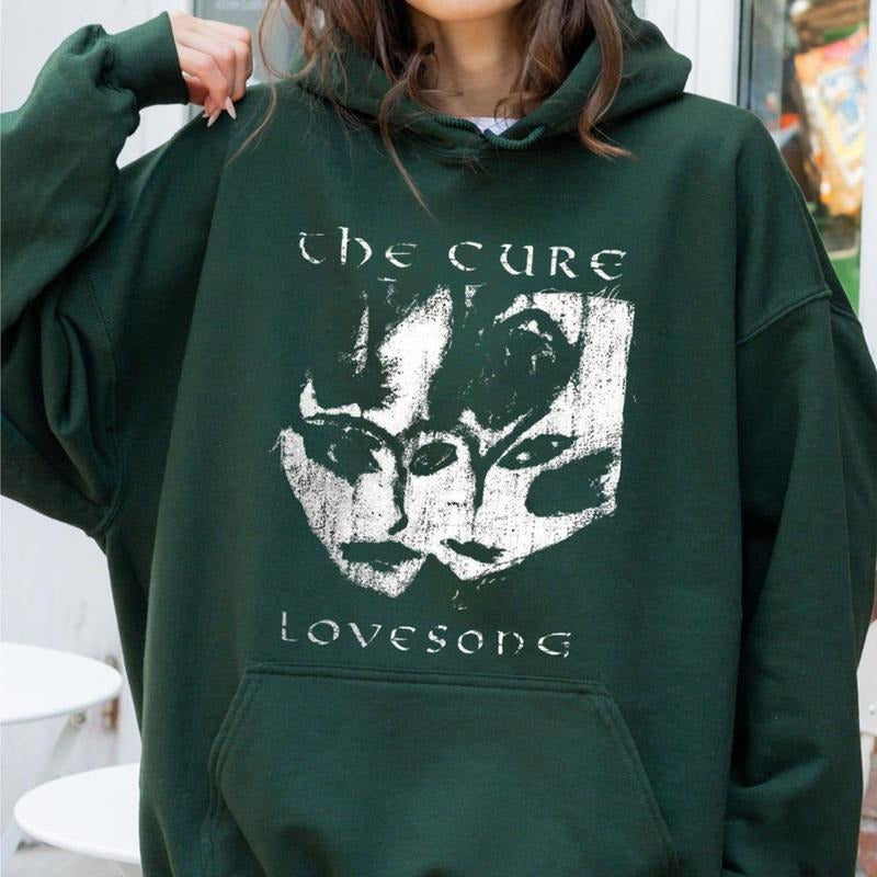 The Cuure Vintage Hoodie, 90s Alt Indie Rock Apparel, Gothic Rock Fan, Unisex Sweater Pullover Tee