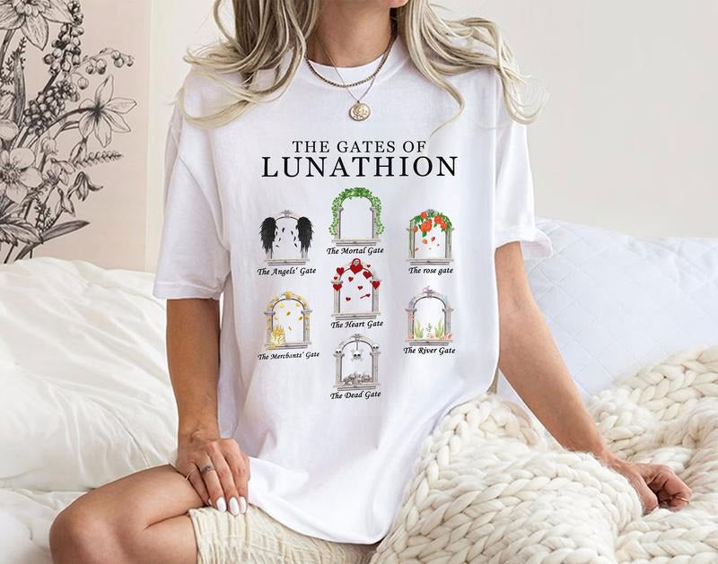 The Gates of Lunathion Crescent City Shirt, Sarah J Maas Shirt, House of Earth and Blood, House of Sky and Breath Tee