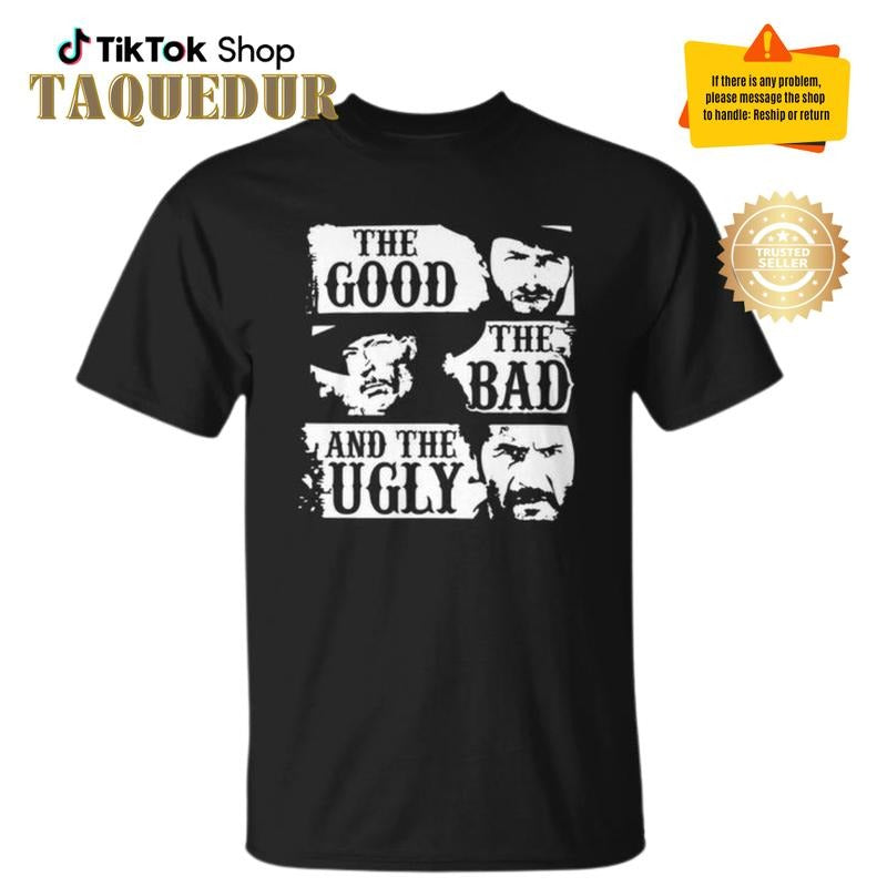 The Good The Bad and The Ugly Classic Action Movie Men's White T-Shirt, Clint Eastwood T-Shirt