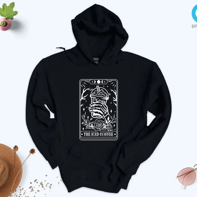 The Iced Coffee Tarot Card Hoodie and Sweater; T-shirt Sweatshirt | WearSparks.com