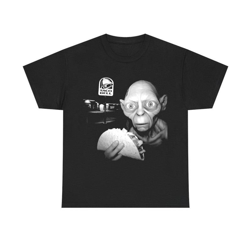 The Lord Of The Rings Parody T-shirt, Gollum Taco Bell Shirt, Gift for LOTR Fan, Smeagol Food Tee Classic Cotton Hoodie,...