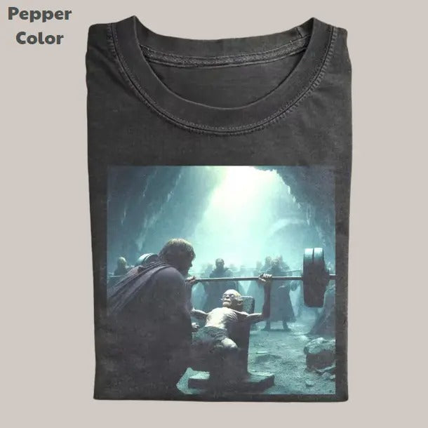 The Lord of the Rings Vintage Graphic Tee, Gollum Gym T-Shirt, Unisex Meme Cringe Funny Dumb Shirt, Menswear Womenswear Streetwear