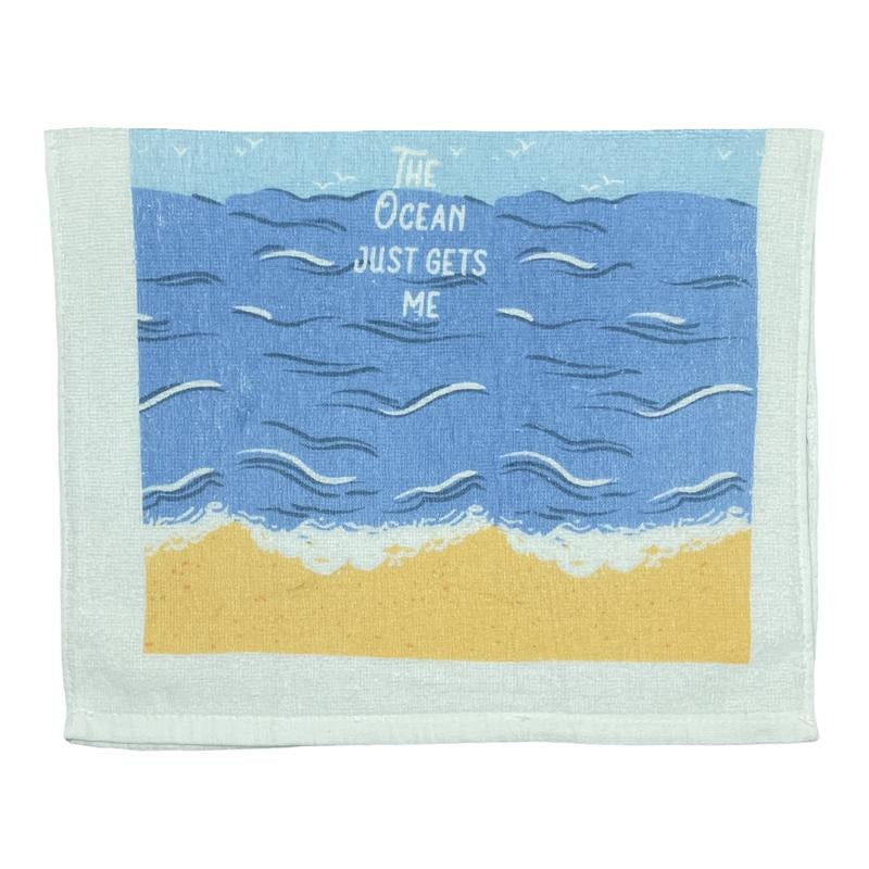 The Ocean Just Gets Me Funny Beach Tea Towel Funny Dish Towels Soft Adsorbent Tea Towel T-Shirts, Hoodie, Sweatshirt
