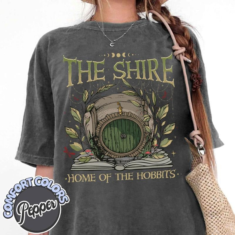The Shire T-Shirt, Gift For Hobbit Lovers, Tolkien Shirt, The Fellowship Bookish Shirt Hobbit Shirt, Lord Of The Rings Shirt