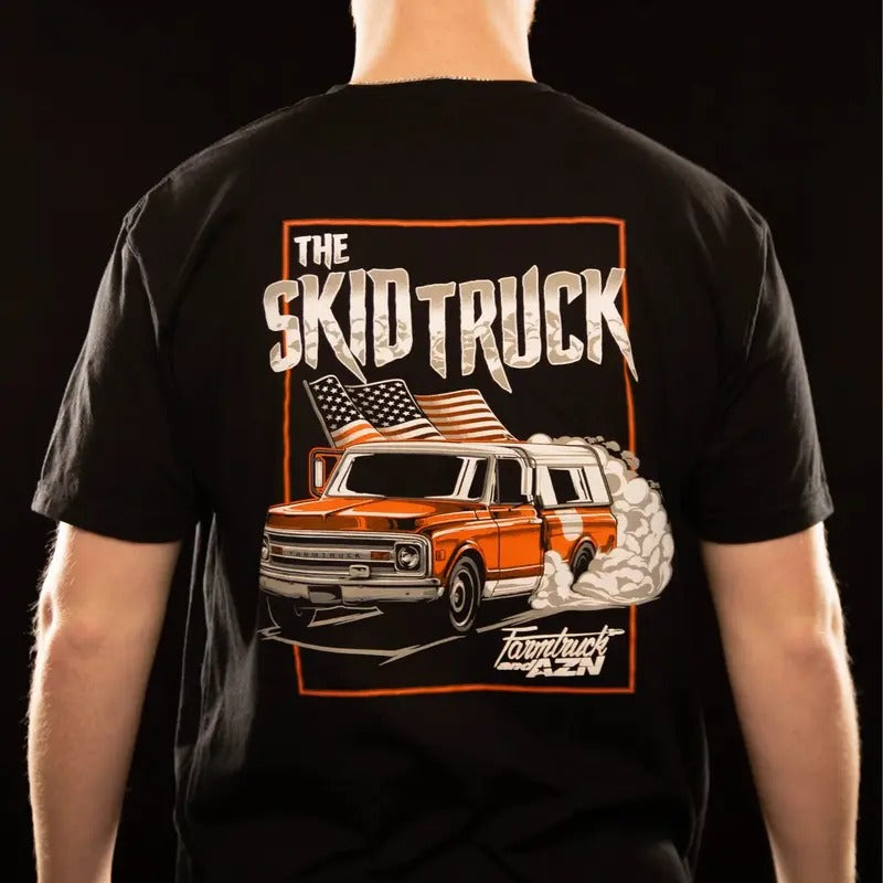 The Skid Truck - T-shirt vintage shirts Crewneck Cotton Hoodie, Sweatshirt | WearSparks.com