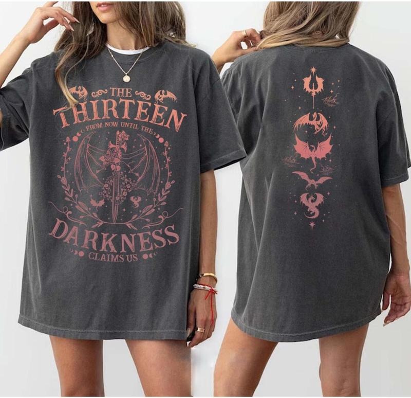 The Thirteen Throne Of Glass T-Shirt, We Are The Thirteen Shirt, Manon Blackbeak Sweatshirt, From Now Until The Darkness Claims Us Shirt, Bookworm Tee