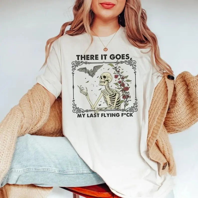 There It Goes, Halloween Skeleton Shirt, Funny Skeleton Shirt, Vintage Halloween, Retro Halloween