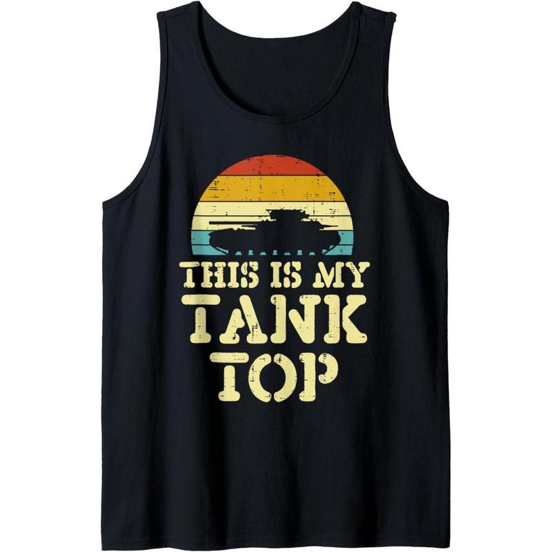 This Is My Tank Top Sunset Retro Military Pun Men Women Kids Tank Top MADE IN USA