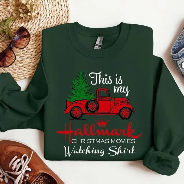 This is My Hallmark Christmas Movie Watching Sweatshirt, Christmas Sweatshirt, Hallmark Sweatshirt, Christmas Gift Sweatshirt, For Men, For Women