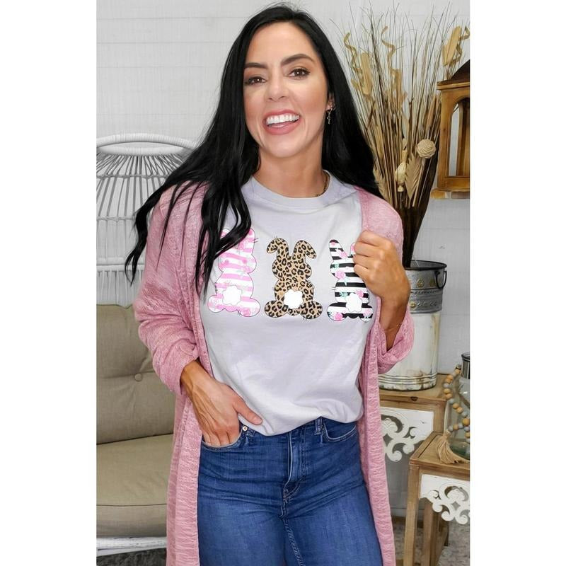 Three Trendy Bunnies Easter T-Shirt