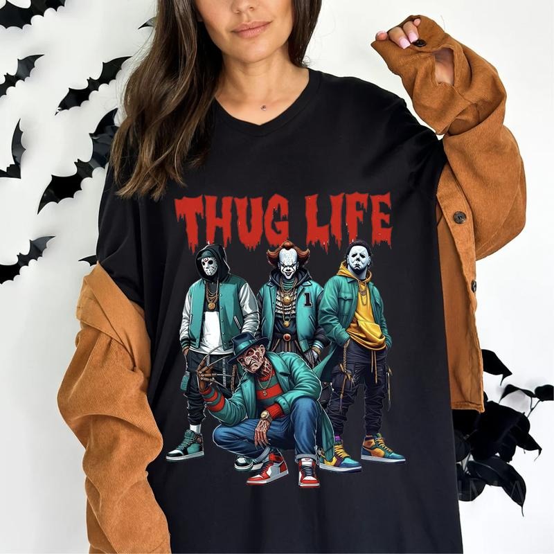 Thug Life Horror Movie, Friends Horror Characters, Horror Movie Killers, Scary, Halloween, Friend Horror Shirtstyle{n002}2