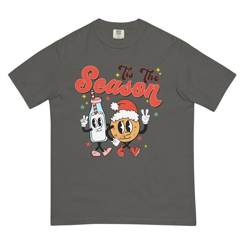 Tis The Season Christmas Tshirt - Comfort Colors Shirt Unisex Apparel Relaxed Fit Printed In The USA Clothing Womenswear Casual Comfort Cotton Top Athletic Boho Chic