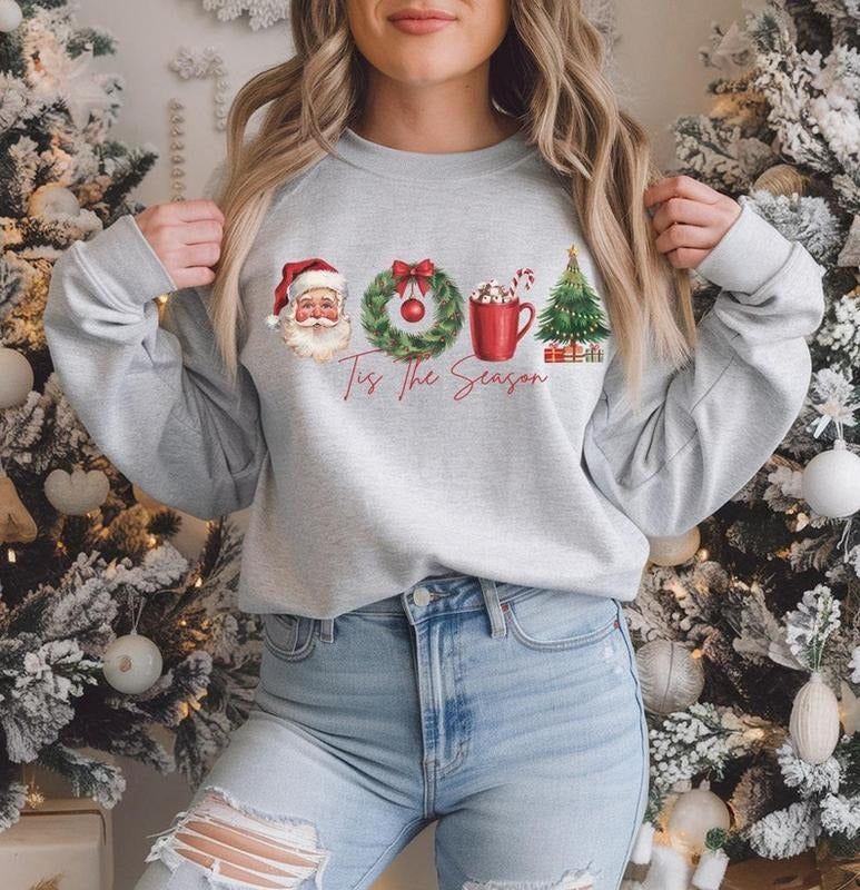 Tis The Season Sweatshirt, Christmas Sweatshirt, Tis The Season Christmas, Christmas Sweater, Christmas Season Sweatshirt, Holiday Sweater