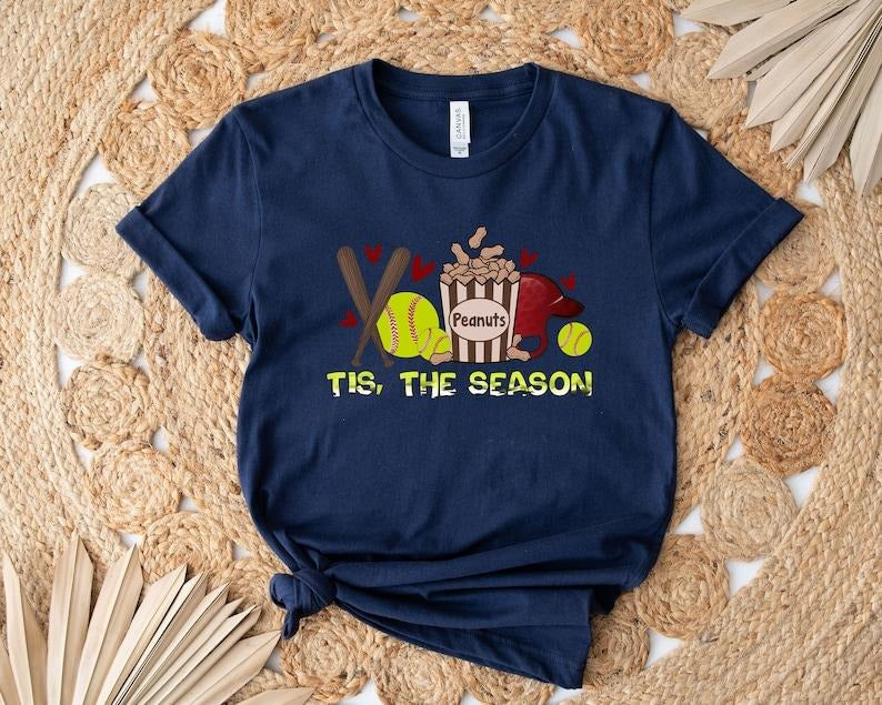 Tis the Season Baseball T-Shirt, Baseball Shirt, Baseball Mom Shirt, Baseball Season Shirt, Baseball Game Day Shirt, Gift for Baseball Fan