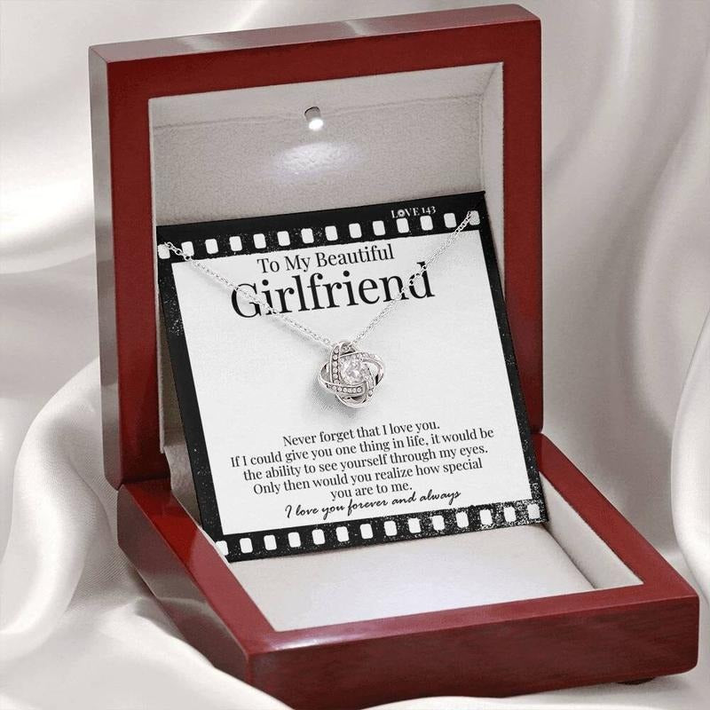 To My Girlfriend, Lover Gift, Camera Lover Gifts, Anniversary Gift For Girlfriend, Necklace Gift, Love Necklace With Message Card, Gift For Women, Necklace With Gift Box, Valentine Gifts, Necklace Gift