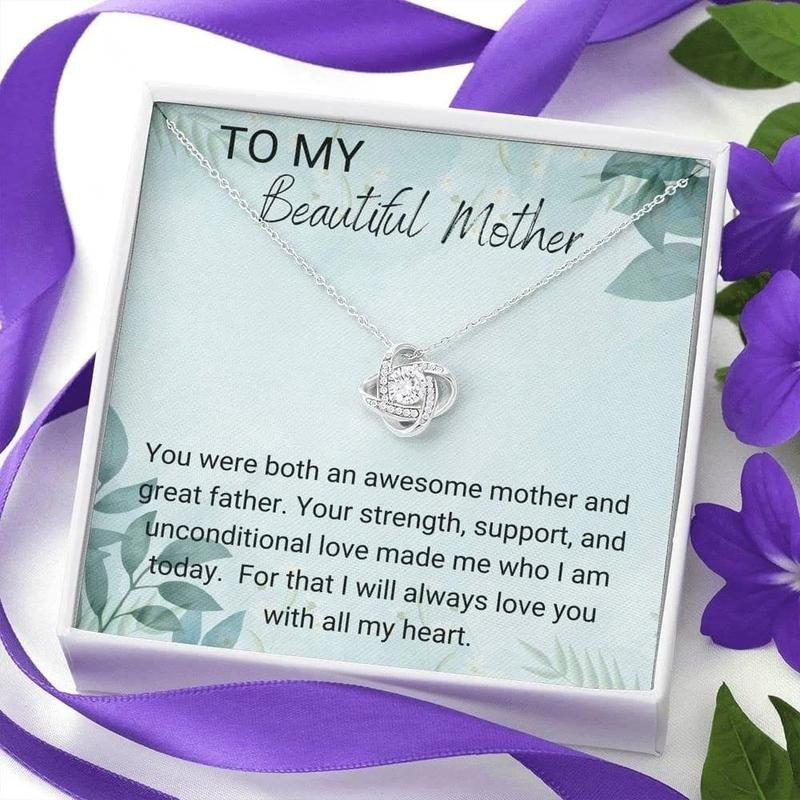 To My Mom Necklace, Unique Mother's Day Gift For Mom, Birthday Gift For Mom Necklace, Necklace With Message Card, Mom...