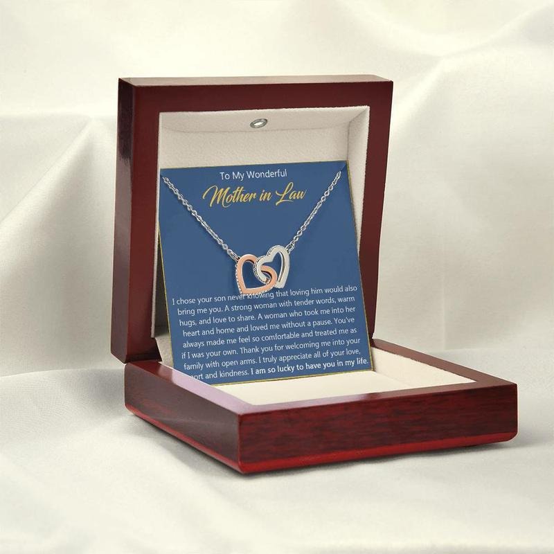 To My Wonderful Mother In Law Necklace, Mother In Law Gift From Bride, Mother's Day Gift, Necklace With Message Card,...