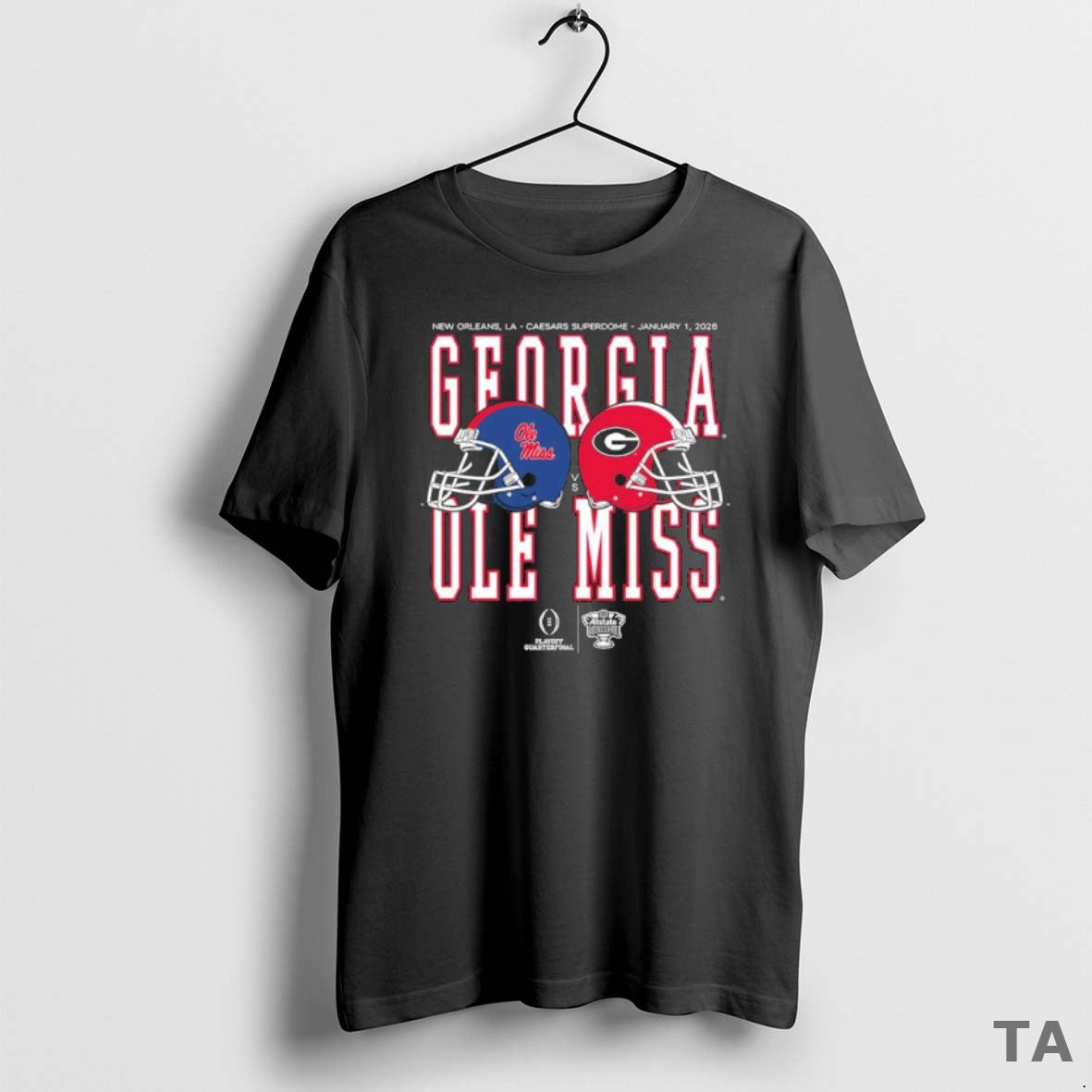 Top Allstate Sugar Bowl 2026 Ole Miss Vs Georgia Helmet Matchup T Shirt Sweater