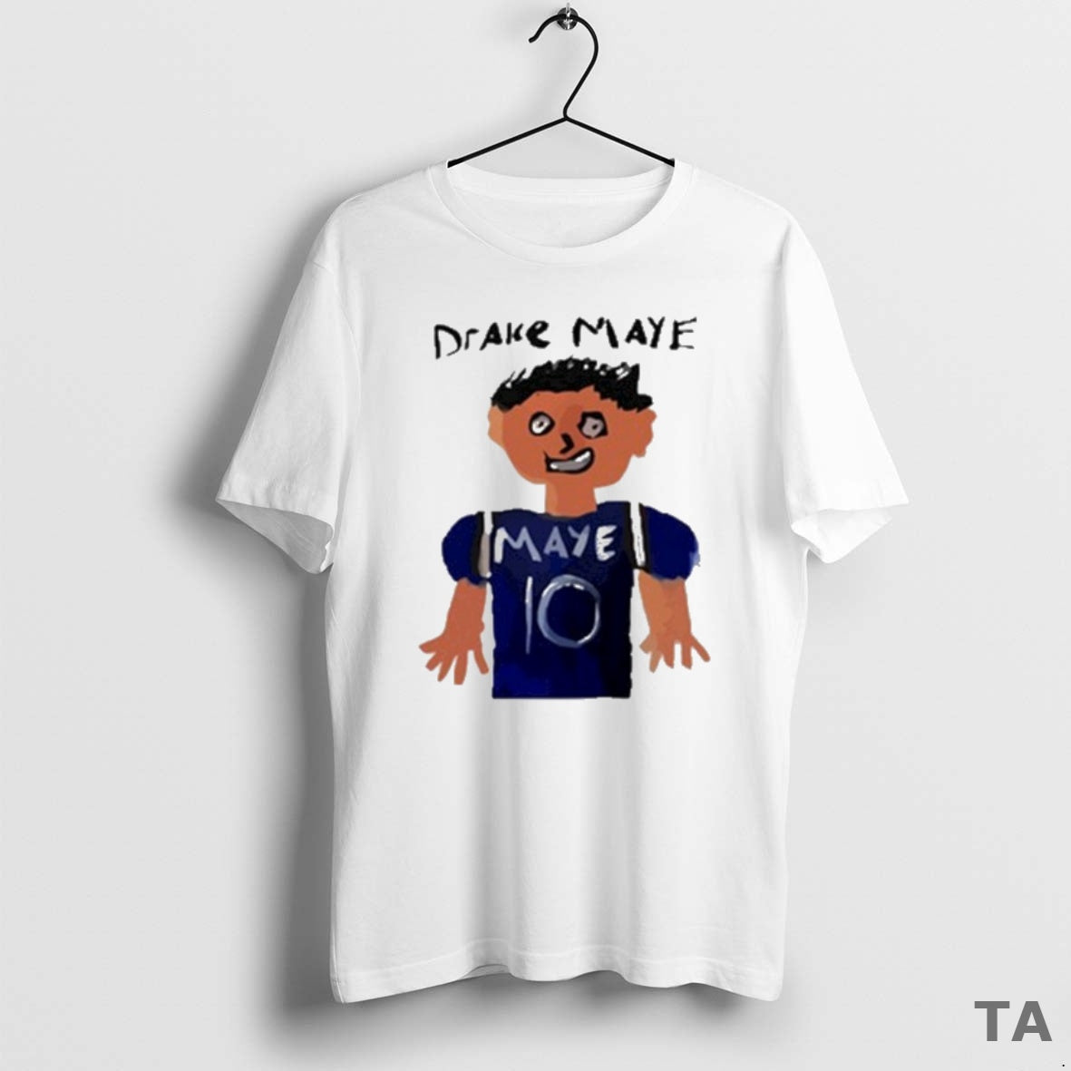 Top Drake Maye Number 10 New England Patriots Draw T Shirt Sweater