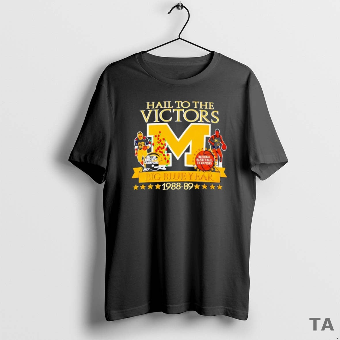 Top Michigan Wolverines Hail To The Victors 1988 1989 Big Blue Year Champions T-Shirts, Hoodie, Sweatshirt | WearSparks.com