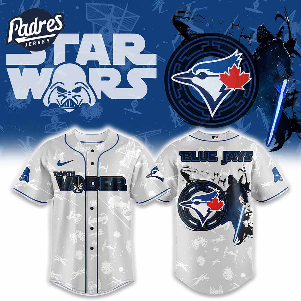 Toronto Blue Jays MLB x Darth Vader Is Anakin Baseball Jersey - Padres Jersey Oasis: Elevate Your Baseball Style Game