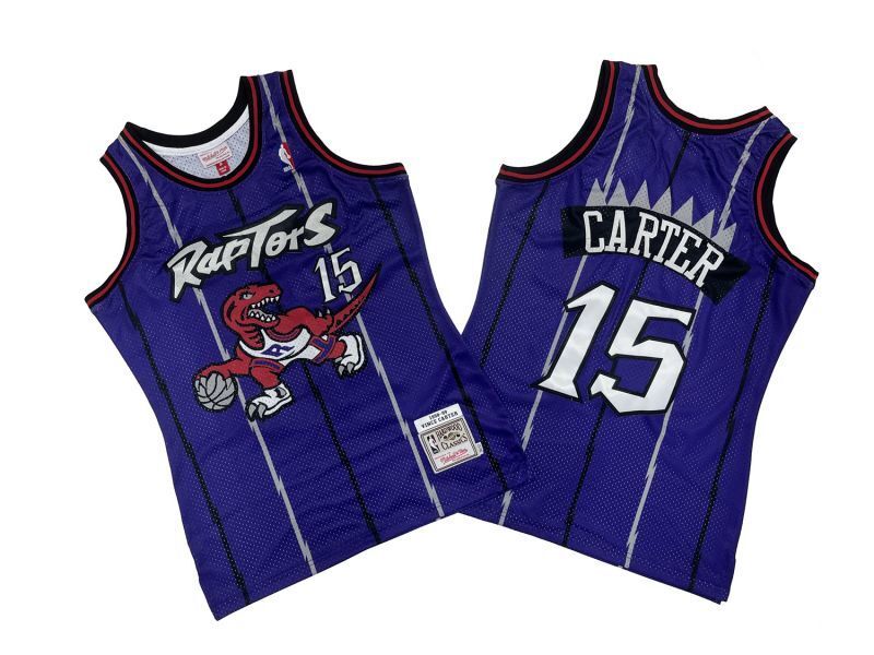 Toronto Raptors #15 Vince Carter Raptors 15 # Purple Big Dragon 98-99 Season Mitchell Retro Mesh Jersey --. Carter Style 1