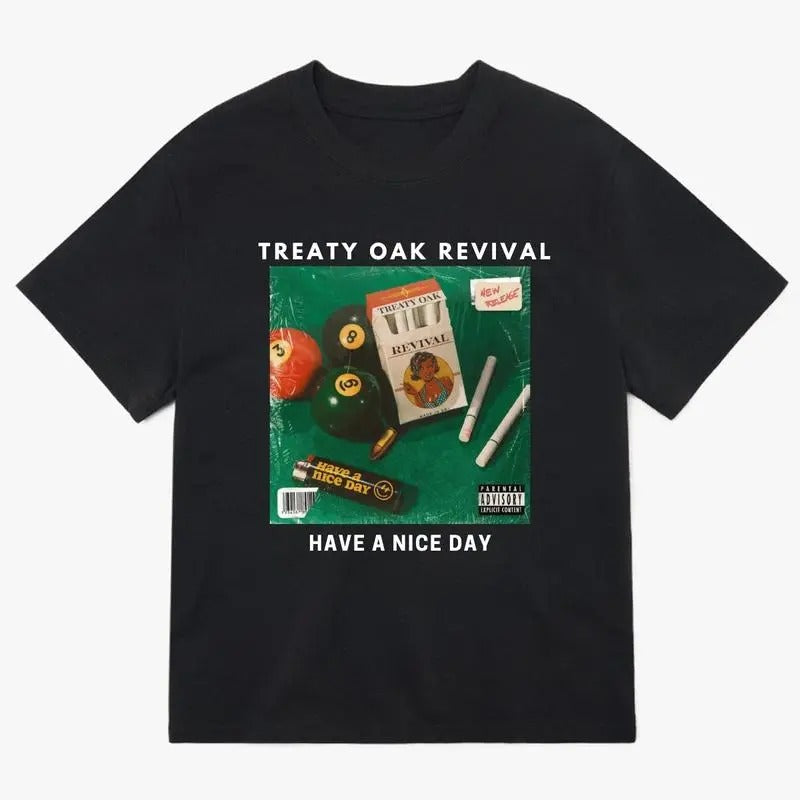 Treaty Oak Revival Classic T-Shirt, Classic Fit, Trendy Unisex Tee, Texas Cpuntry Rock Treaty Oak Revival Logo T-Shirt, Printed In The USA