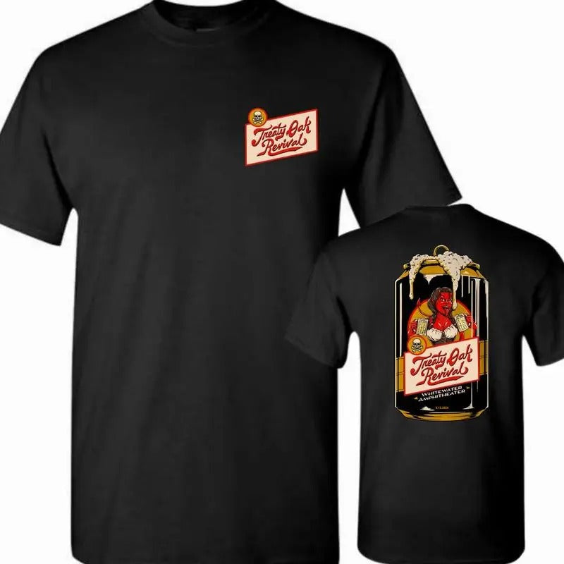 Treaty Oak Revival T-Shirt, Black Tee with Bold and Retro Graphic, Unisex T-Shirt for Music Lovers and Concert Goers, Comfortable and Stylish for Everyday Wear