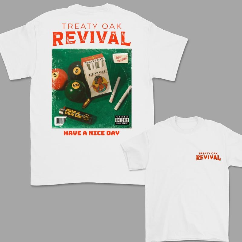 Treaty Oak Revival T-Shirt, Retro Style, Celebrate The Unique Atmosphere Of Revival Culture With This Unisex Tees