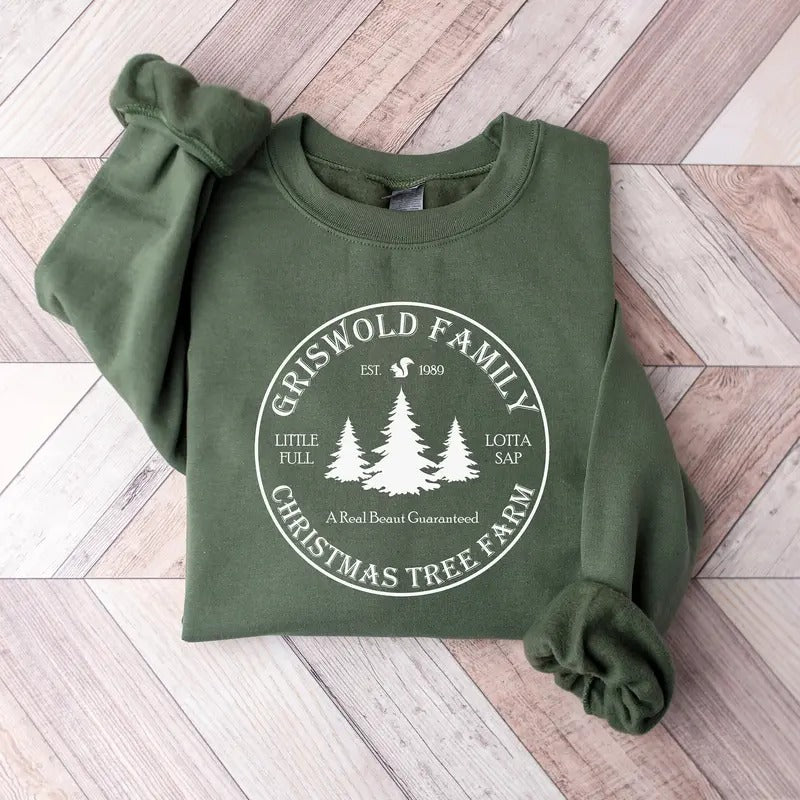 Tree Farm Christmas Sweatshirt, Vintage Christmas Sweatshirt, Funny Christmas Shirt, Christmas Vacation Shirt, Xmas Christmas Crewneck, Winter Sweatshirt, Xmas Christmas Holiday Shirt
