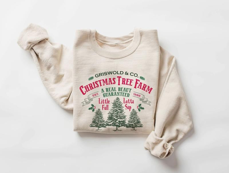 Tree Farm Christmas sweatshirt, Christmas Sweatshirt, Little Full Lotta Sap, Family Vacation Shirt, Holiday sweatshirt, Christmas Party Sweatshirt, Christmas Vacation sweatshirt